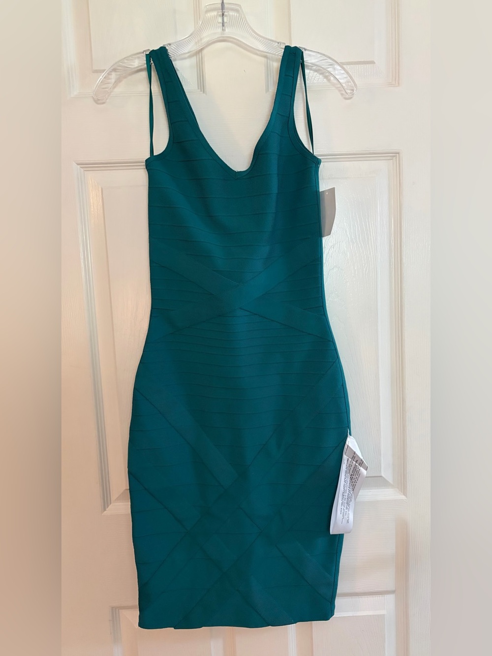 Dress The Population NWT Teal Bodycon Bandage Dress XS - Picture 3 of 10